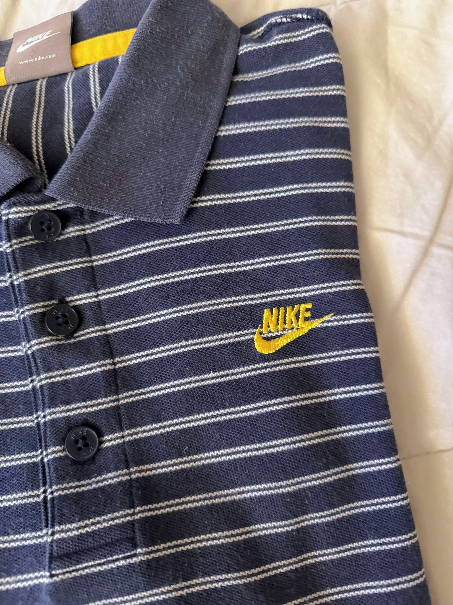 00's Nike Striped Polo Shirt