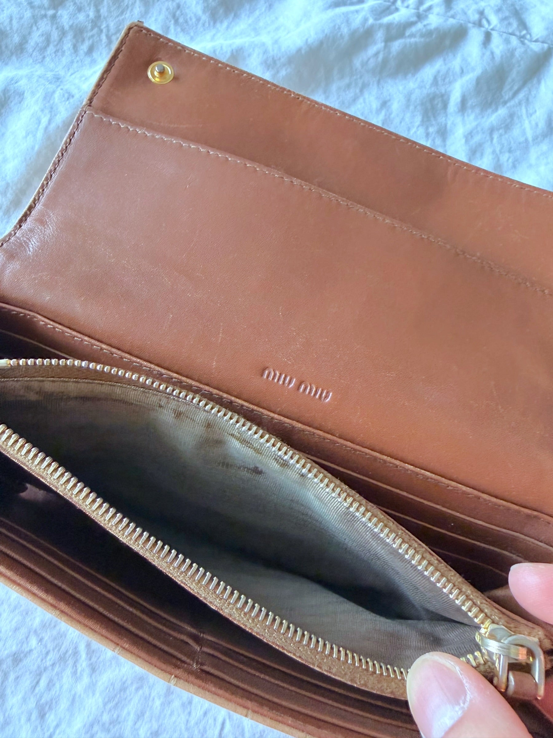 Miu Miu Croc-Embossed Wallet