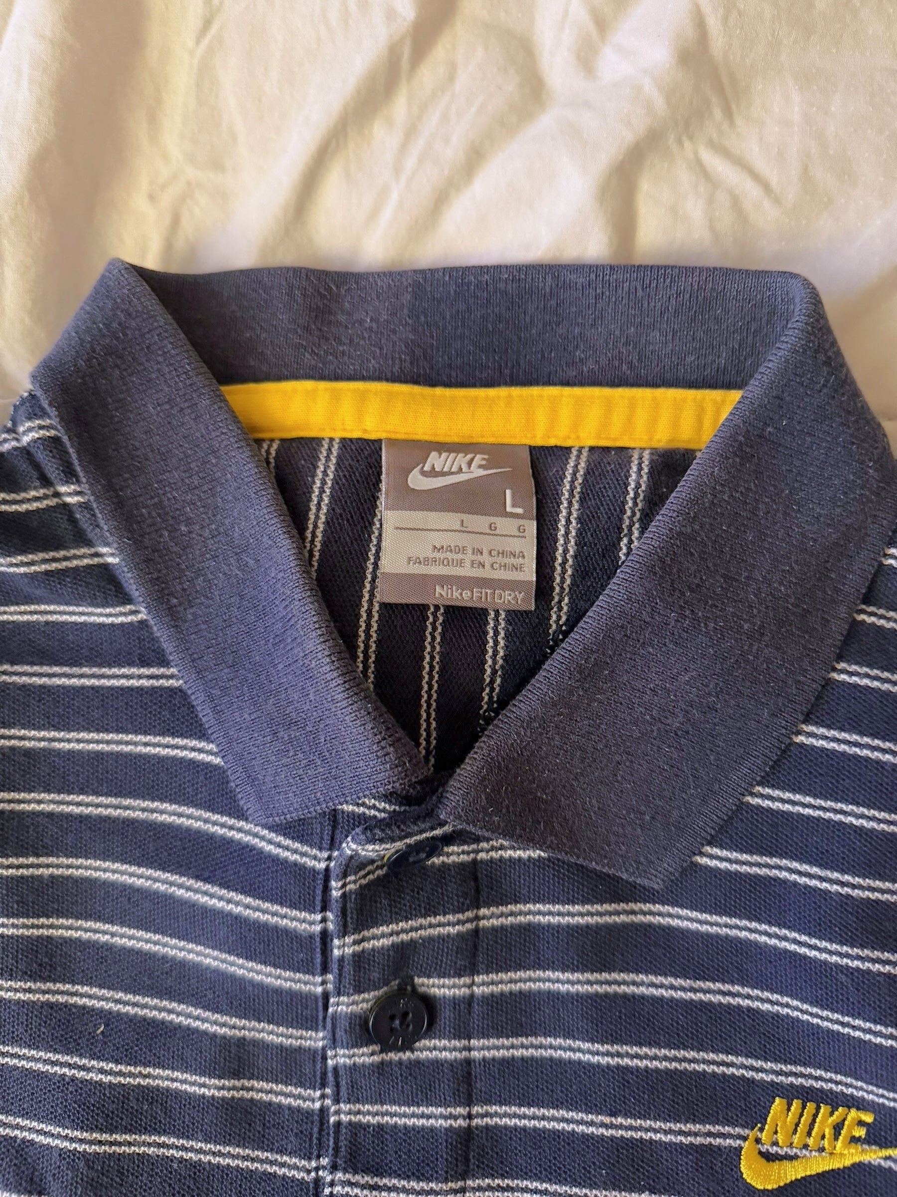 00's Nike Striped Polo Shirt